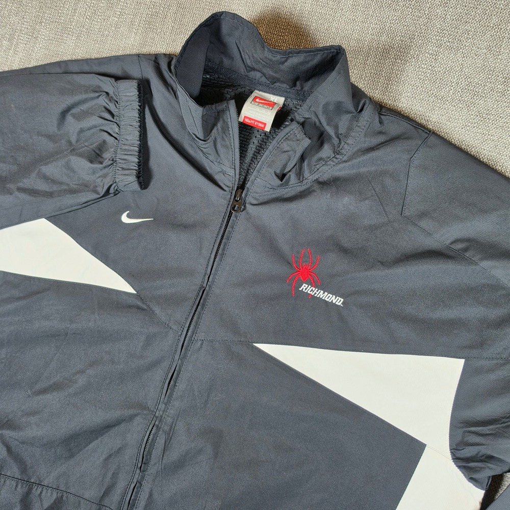 Nike Windbreaker Jacket Mens XL Black Richmond Spiders NikeFIT‎ STORM Full Zip